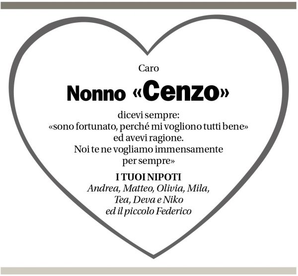 Annuncio funebre Vincenzo Di Pietro
