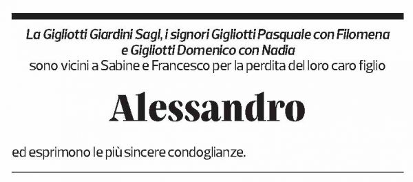 Annuncio funebre Alessandro 
