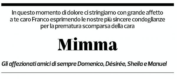 Annuncio funebre Maria Grazia Locatelli
