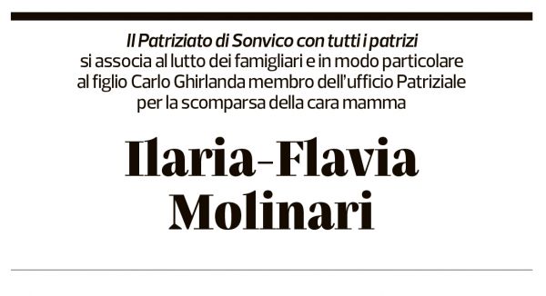 Annuncio funebre Ilaria-flavia Molinari