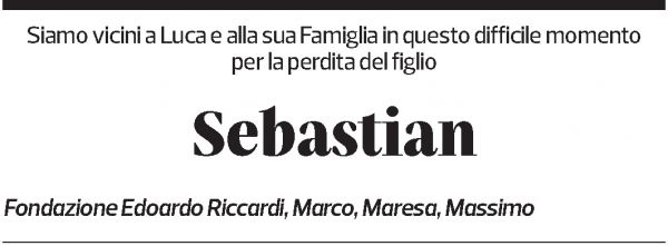 Annuncio funebre Sebastian Solari