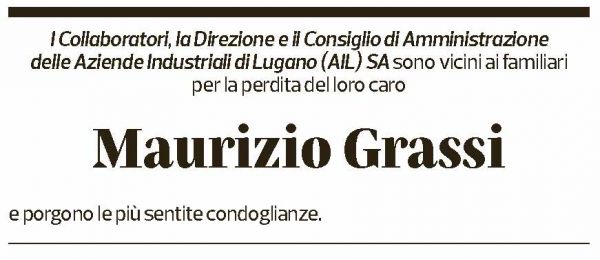 Annuncio funebre Maurizio Grassi