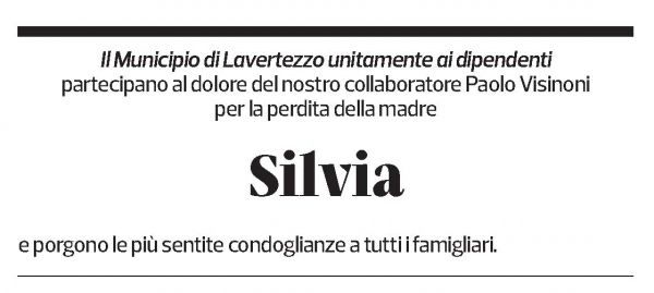 Annuncio funebre Silvia 
