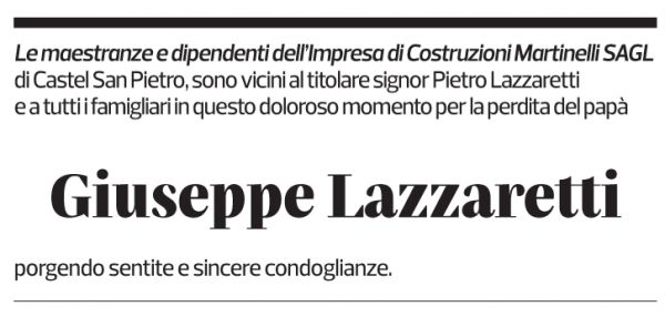 Annuncio funebre Giuseppe Lazzaretti
