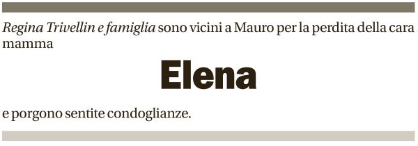 Annuncio funebre Elena Tacchella