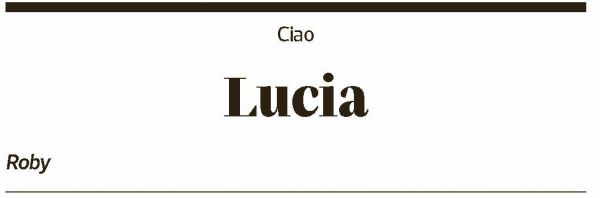 Annuncio funebre Lucia Bernasconi