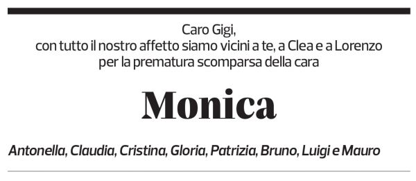 Annuncio funebre Monica Balestra