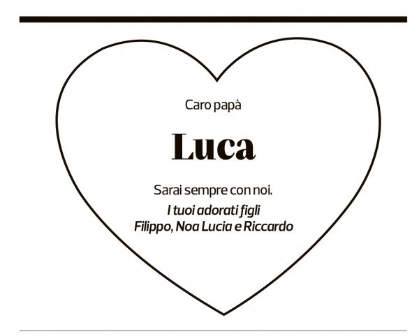 Annuncio funebre Luca Gatti