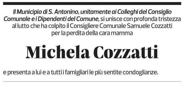 Annuncio funebre Michela Cozzatti