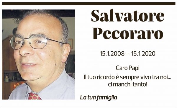 Annuncio funebre Salvatore Pecoraro