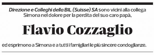 Annuncio funebre Flavio Cozzaglio