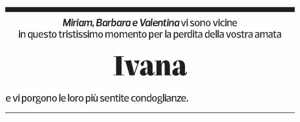 Annuncio funebre Ivana Rossi