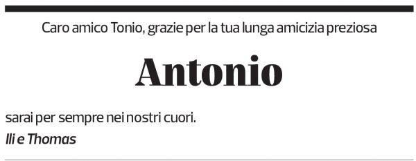 Annuncio funebre Antonio Signorini