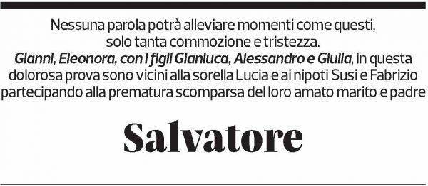 Annuncio funebre Salvatore Scarallo
