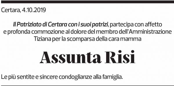 Annuncio funebre Maria Assunta Risi