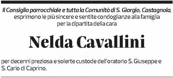 Annuncio funebre Nelda Cavallini