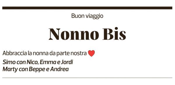 Annuncio funebre Attilio Busi