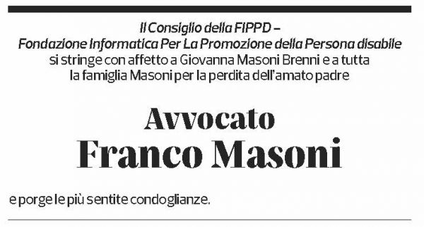 Annuncio funebre Franco Masoni