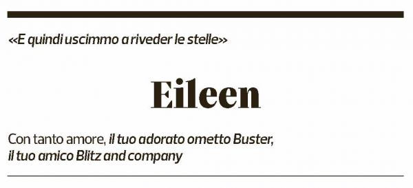Annuncio funebre Eilieen West