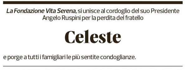 Annuncio funebre Celeste Ruspini