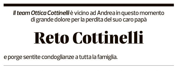 Annuncio funebre Reto Cottinelli
