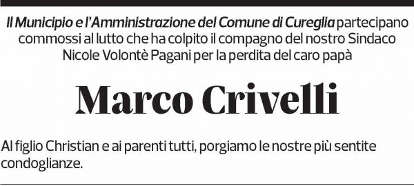 Annuncio funebre Marco Crivelli