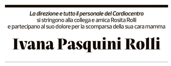 Annuncio funebre Ivana Pasquini Rolli