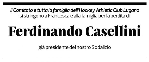 Annuncio funebre Ferdinando Casellini