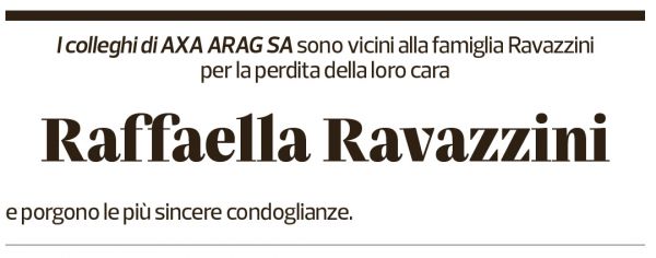 Annuncio funebre Raffaella Ravazzini