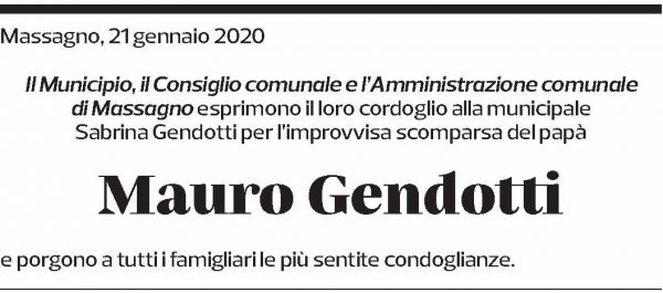Annuncio funebre Mauro Gendotti