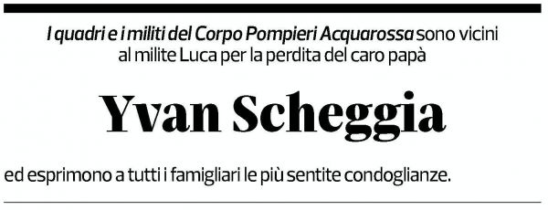 Annuncio funebre Yvan Scheggia