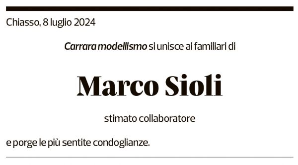 Annuncio funebre Marco Sioli