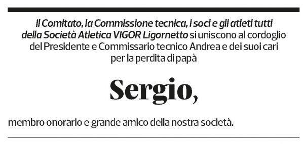 Annuncio funebre Sergio Salvadè