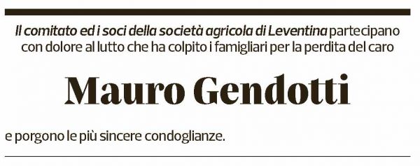 Annuncio funebre Mauro Gendotti