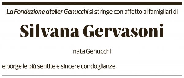 Annuncio funebre Arbedo Gervasoni