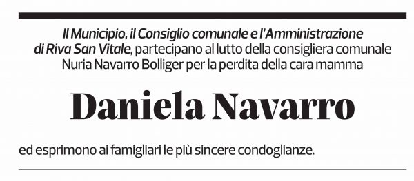 Annuncio funebre Daniela Navarro