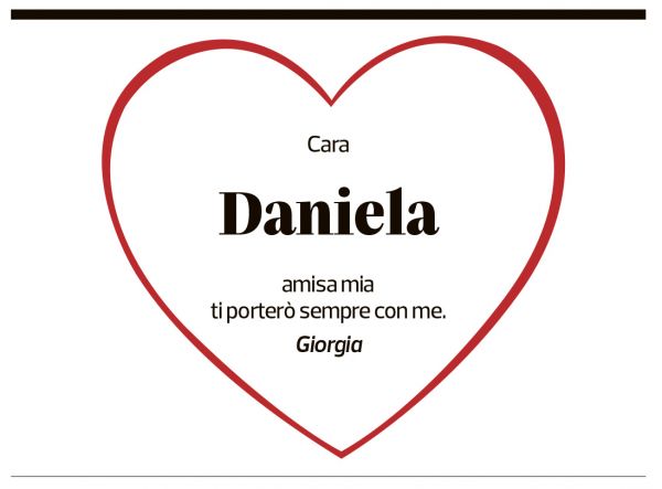 Annuncio funebre Daniela Pescetti